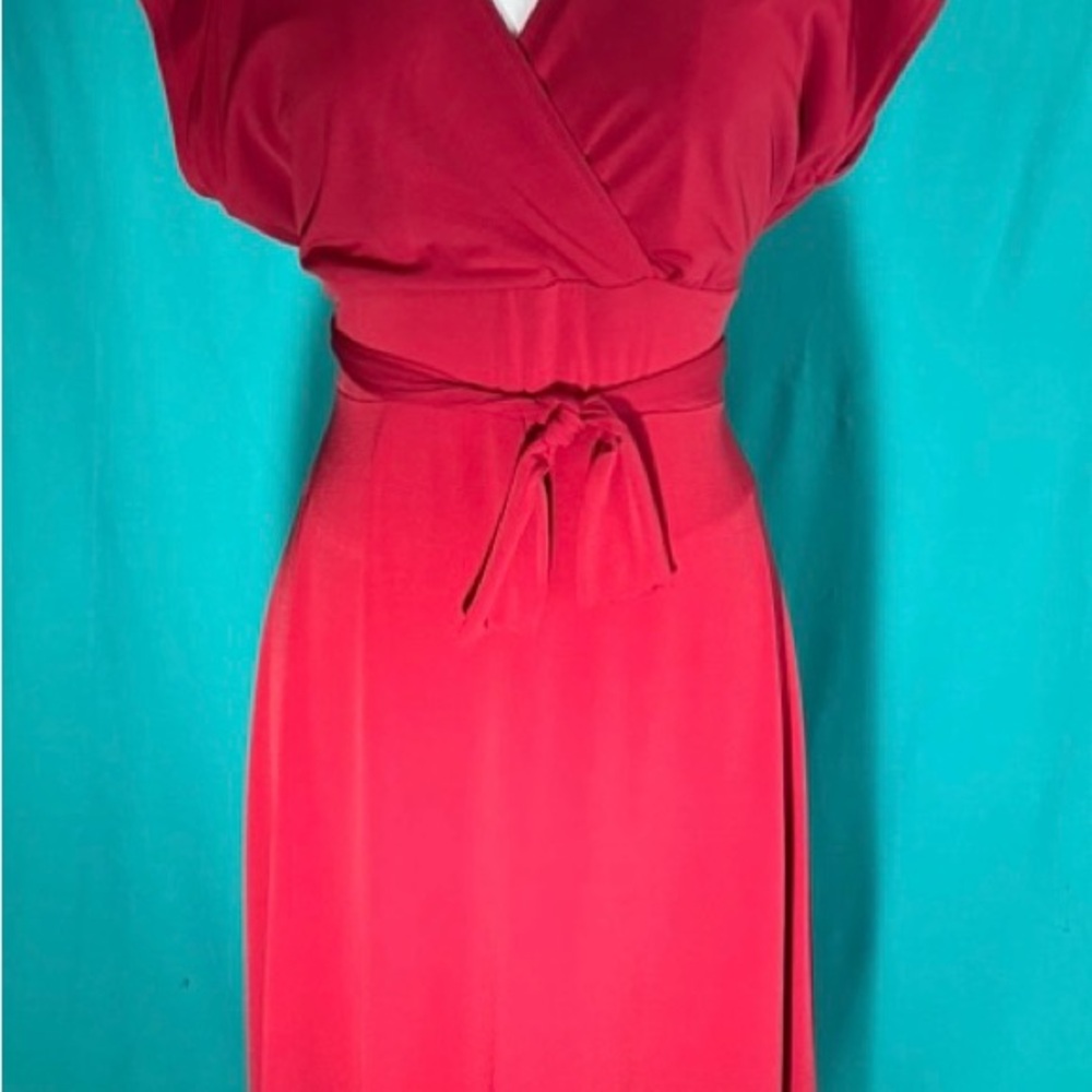 Elegant Red Wrap Dress
